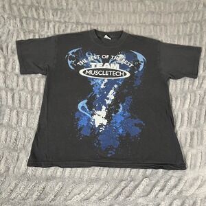 Yazbek Team MuscleTech The Best of the Best Graphic T-Shirt Men XL Black Gym Tee